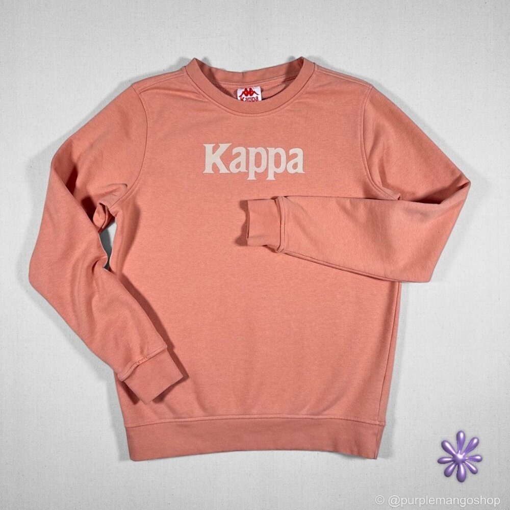 KAPPA Authentic Crewneck Pullover Sweatshirt | Coral‎ Peach | Women's SMALL